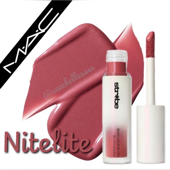 MAC Cosmetics Strobe Beam Liquid Blush Nitelite Mauve Pink Pearl Brand New - Picture 1 of 10